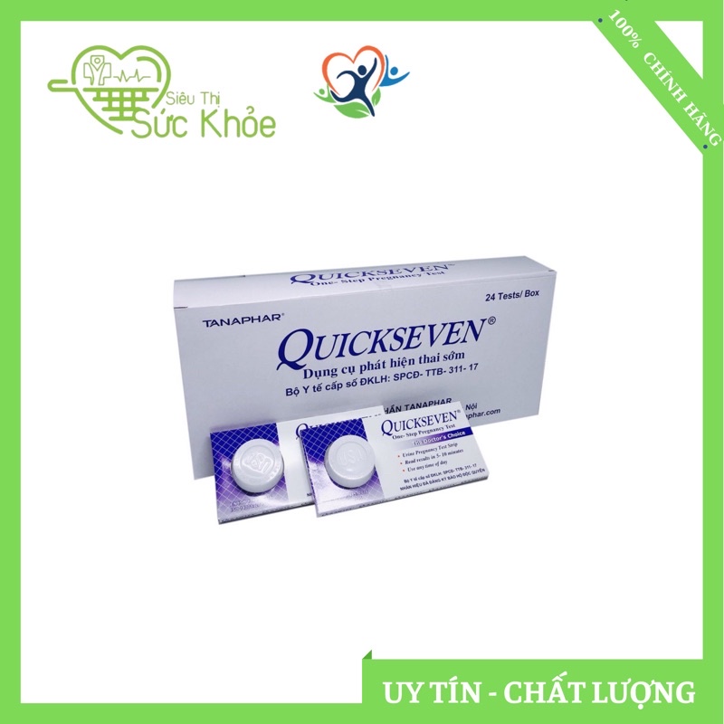 [Chính Hãng] Que thử thai nhanh Quickseven 2 vạch chính xác tại nhà