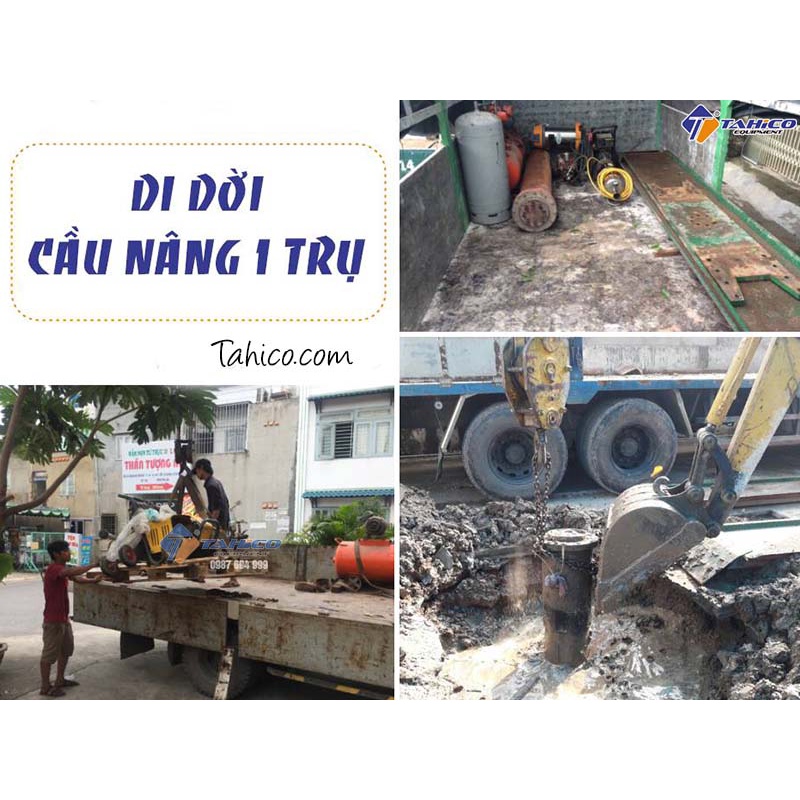 Di dời lắp đặt lại cầu nâng 1 trụ Trọn gói - Tahico