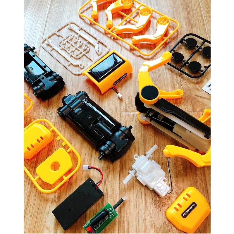 Đồ Chơi Lắp Ráp Robot Hình Chú Chó Cơ Khí Chạy Bằng Năng Lượng Mặt Trời Thông Minh