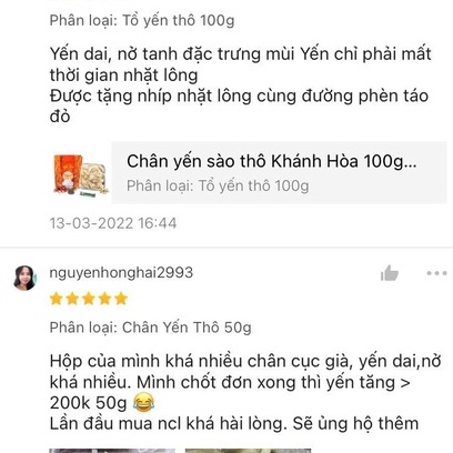Tổ Yến Thô Nguyên Chất 100g Khánh Hòa Yến Thô Nguyên Tổ Ít Lông Loại 1