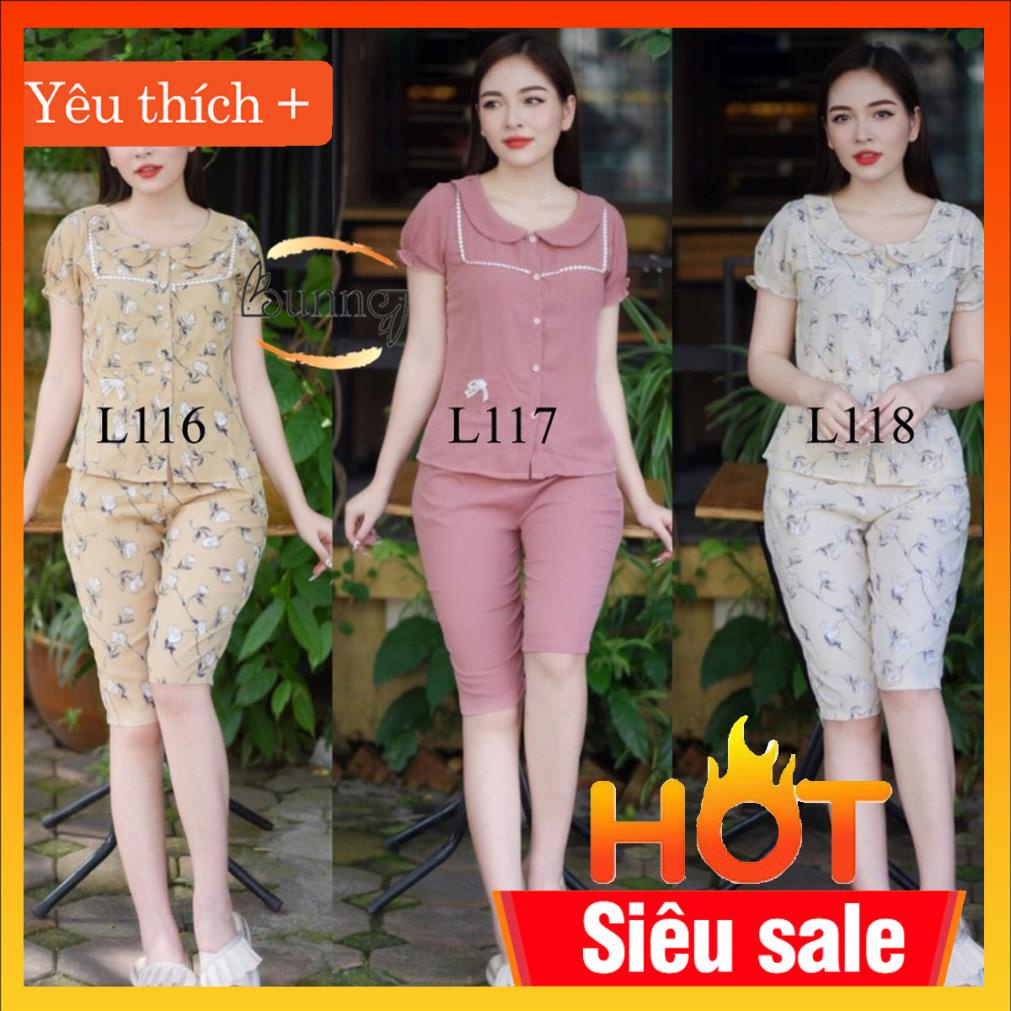 ĐỒ BỘ NỮ MẶC Ở NHÀ, QUẦN ÁO BỘ NỮ MẶC MÙA HÈ MẪU QUẦN LỬNG TAY CỘC ĐẸP