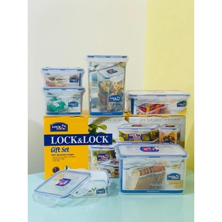 Set bộ 6 hộp nhựa lock&lock hpl818 - bộ nhựa đựng thực phẩm lock&lock 6 món hàng chính hãng dùng được lò vi sóng