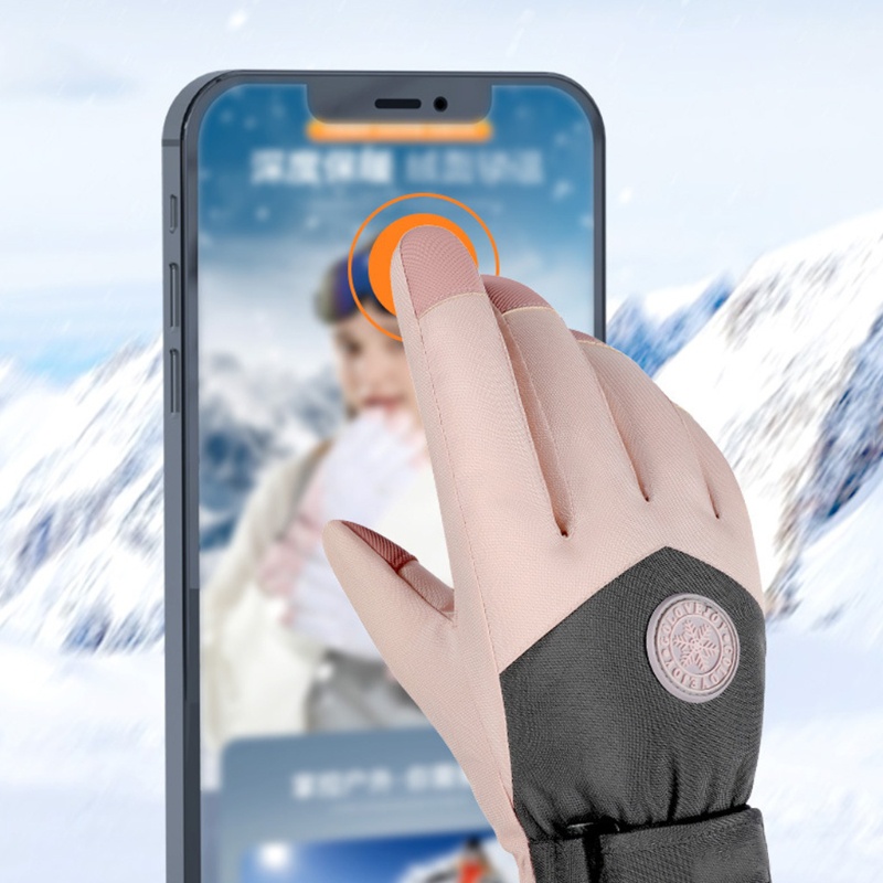 Găng Tay Trượt Tuyết Cảm Ứng Chống Thấm Nước Giữ Ấm