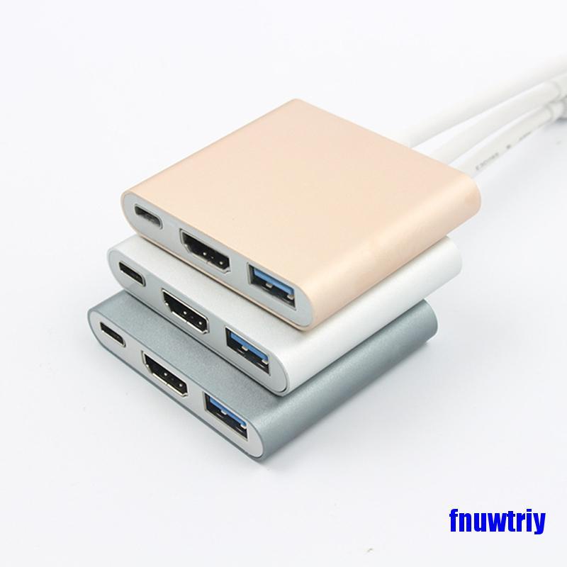 Bộ Chuyển Đổi Hub Usb Type C Sang Usb-C 4k Hdmi Usb 3 Trong 1 Cho Pc Laptop