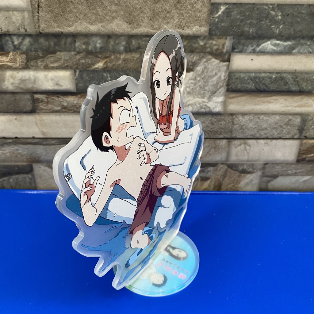 Standee NHẤT QUỶ NHÌ MA THỨ BA TAKAGI mô hình Karakai Jouzu no Takagi-san tượng mica trong acrylic anime chibi trưng bày