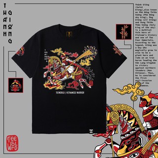 Áo thun Teeworld TW x Vietnamese Warrior - Saint Giong (Thánh Gióng) Nam Nữ Trắng Đen Form Rộng Unisex