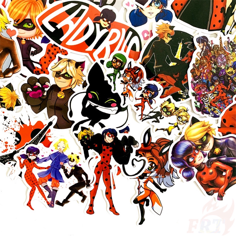 50Pcs/Set ❉ M-iraculous L-adybug Series 02 Stickers ❉ DIY Fashion Mixed Waterproof Doodle Decals Stickers