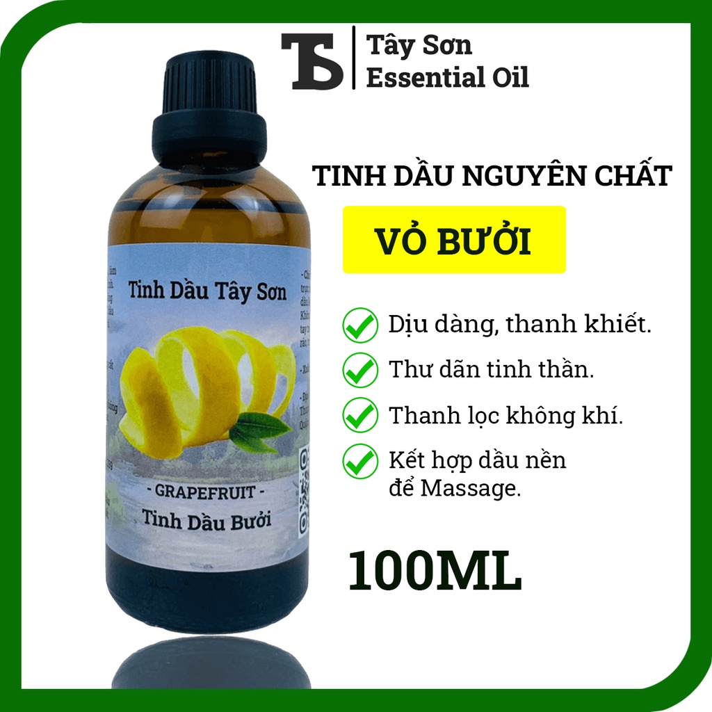 Lọ 100ML Tinh Dầu Bưởi Tự Nhiên Nguyên Chất Khử Khuẩn Thơm Phòng Sang Trọng