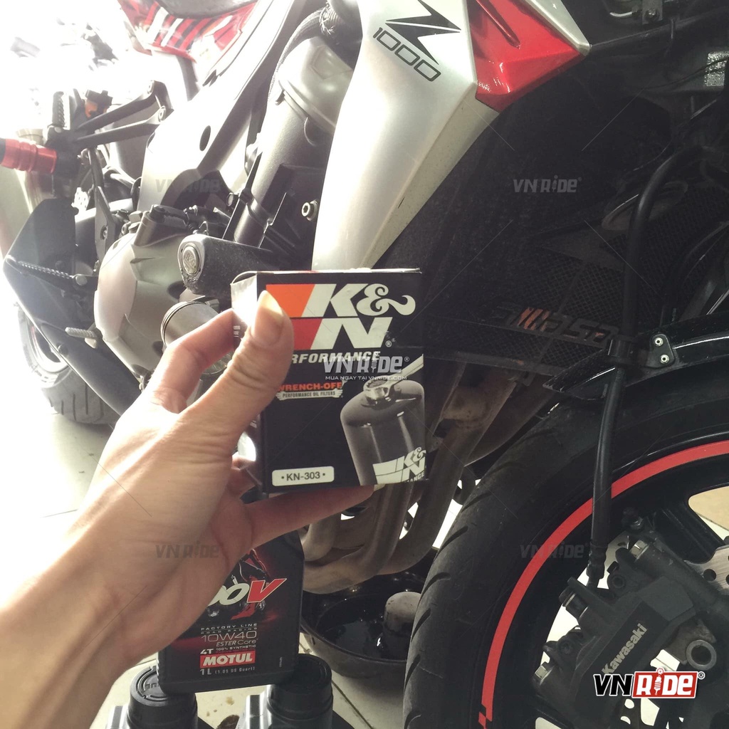 LỌC NHỚT, LỌC DẦU K&amp;N KN-303 CÁC DÒNG XE MOTO KAWASAKI
