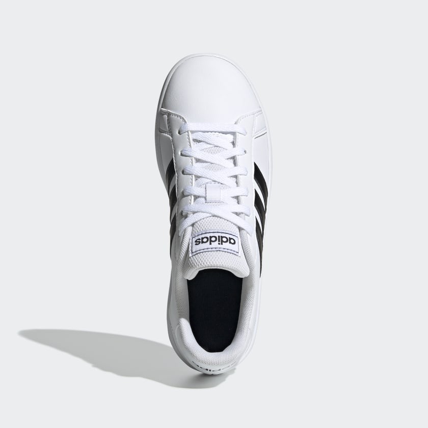 [HÀNG ĐẶT TRƯỚC] -  GIÀY ADIDAS GRANDCOURT 2 BÊN SỌC ĐEN (GÓT TRẮNG)