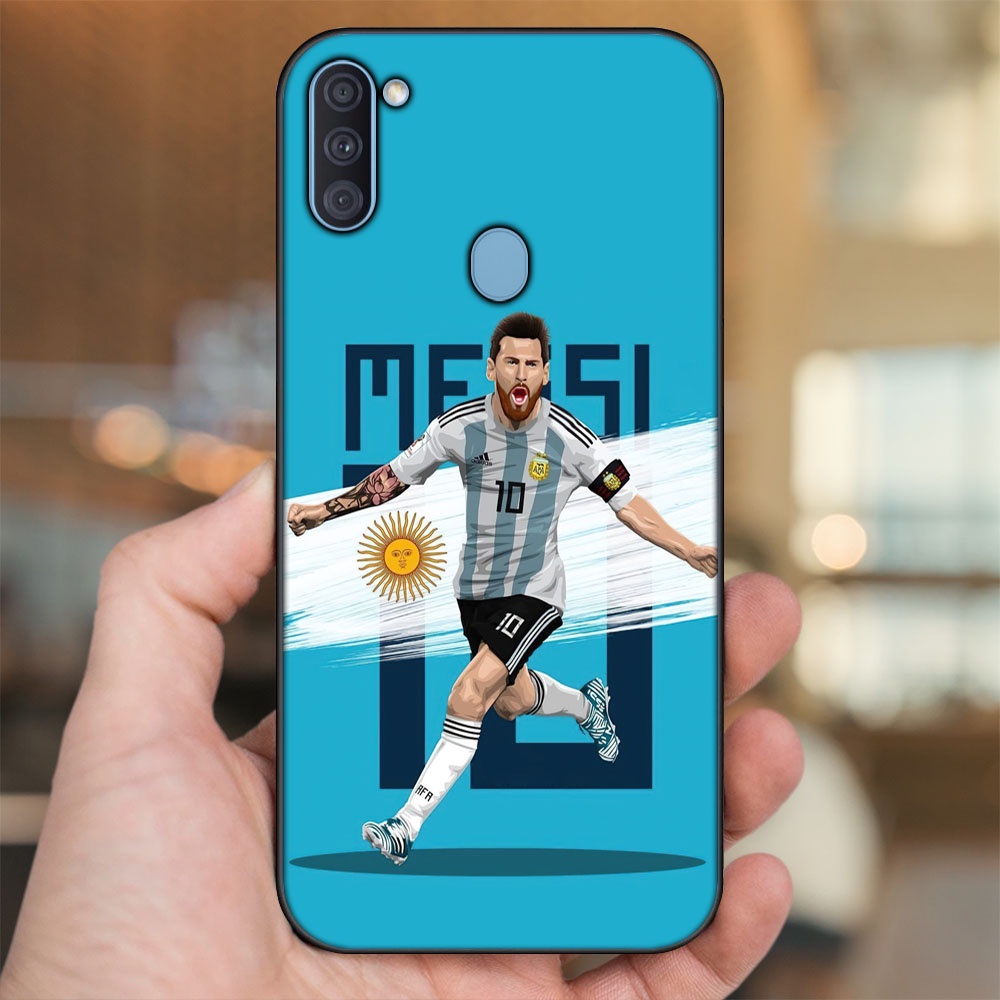 Ốp lưng Samsung A11, M11 viền đen in hình Lionel Messi Barcelona PSG