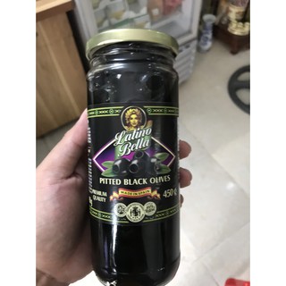 Quả oliu đen tách hạt 450gr latino bella