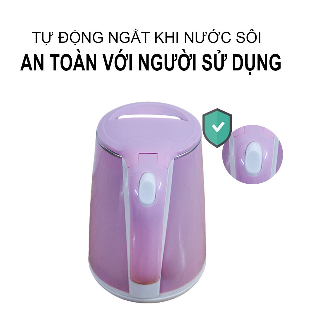 Ấm Đun Siêu Tốc Mr.Sốc, Bảo Hành 12 Tháng, Hàng Chính Hãng - Ấm Siêu Tốc - Ấm Điện - Ấm Đun Nước