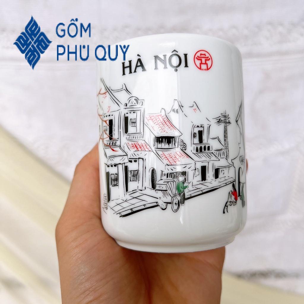 Cốc Sứ,ly Sứ 🍻 Gốm Sứ Bát Tràng 🍻 Cốc Uống Nước,trà Sữa,cốc Hà Nội Decor Đẹp Gomphuquy