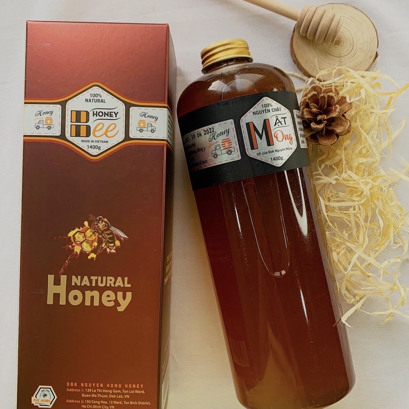 Mật Ong Hoa Cà Phê Nguyên Chất Thế Hồng 1400g (1 LÍT) (TRẢ HÀNG NẾU SẢN PHẨM KHÔNG THẬT)