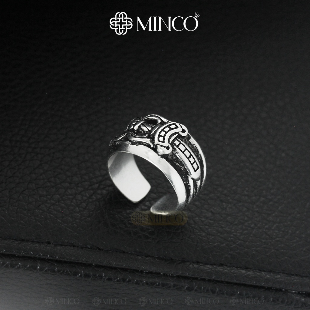 Nhẫn Nam Chrome Hearts thanh kiếm Dagger Minco Accessories Ring unisex free size màu bạc thái 925 hiphop NT03-2