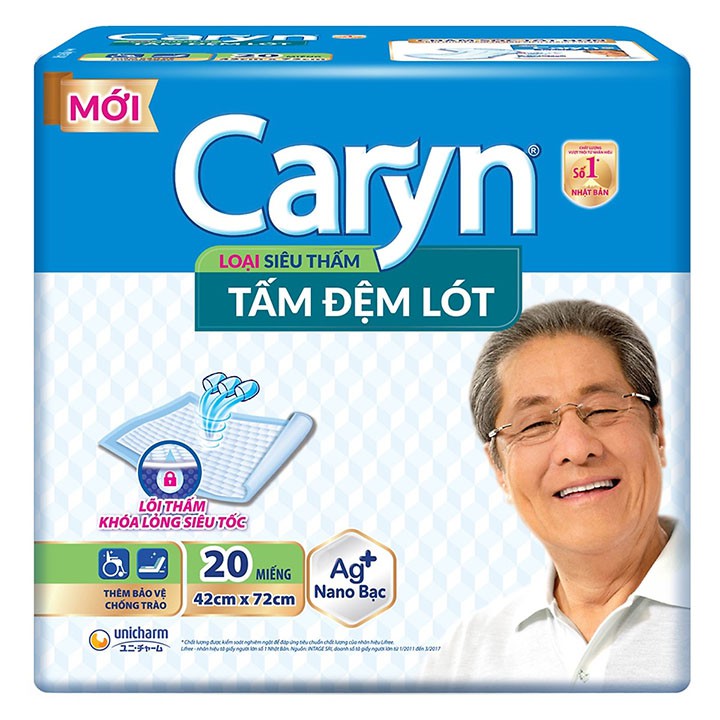 Tấm Đệm Lót Siêu Thấm Caryn 42 x 72cm - Gói 20 miếng