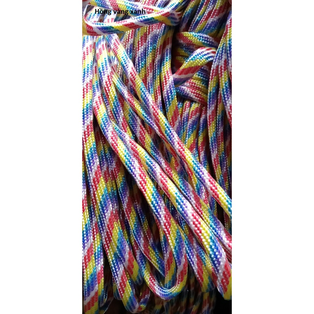 Bó 28-30mét dây dù paracord 7 lõi 4mm tròn - (có trên 25 màu)