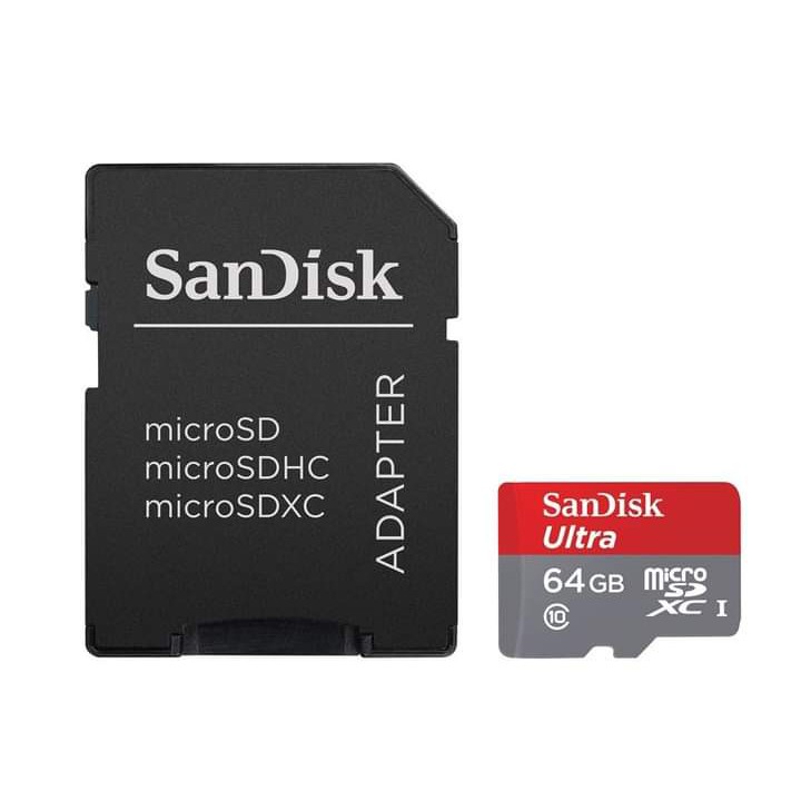 Thẻ nhớ sandisk 64GB dùng điện thoại, máy ảnh - Thẻ nhớ tốc độ cao Class 10 BH 5 năm