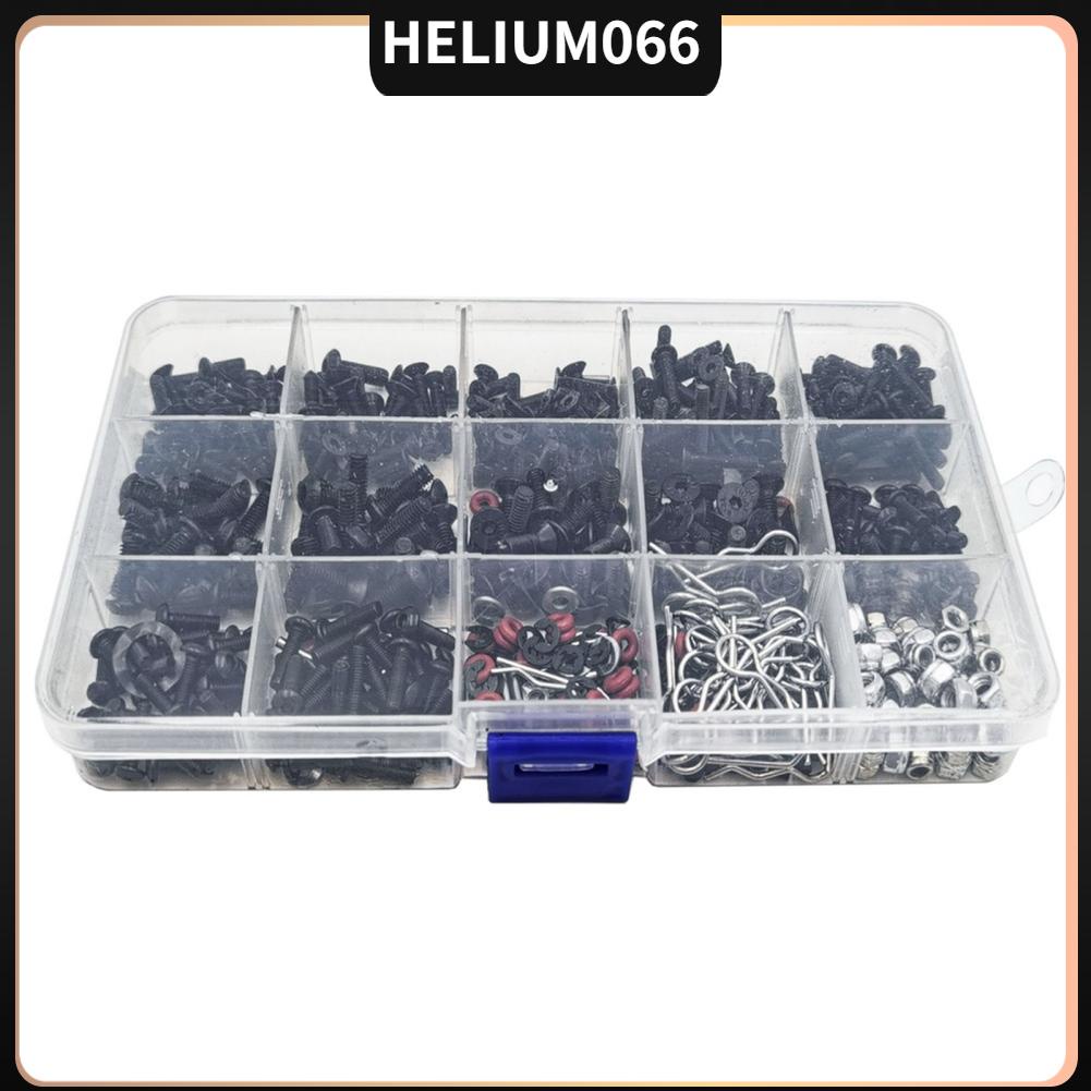 Helium066 Vít Đai ốc Bộ nhiều kích cỡ xe RC kim loại để sửa chữa tải đường bộ