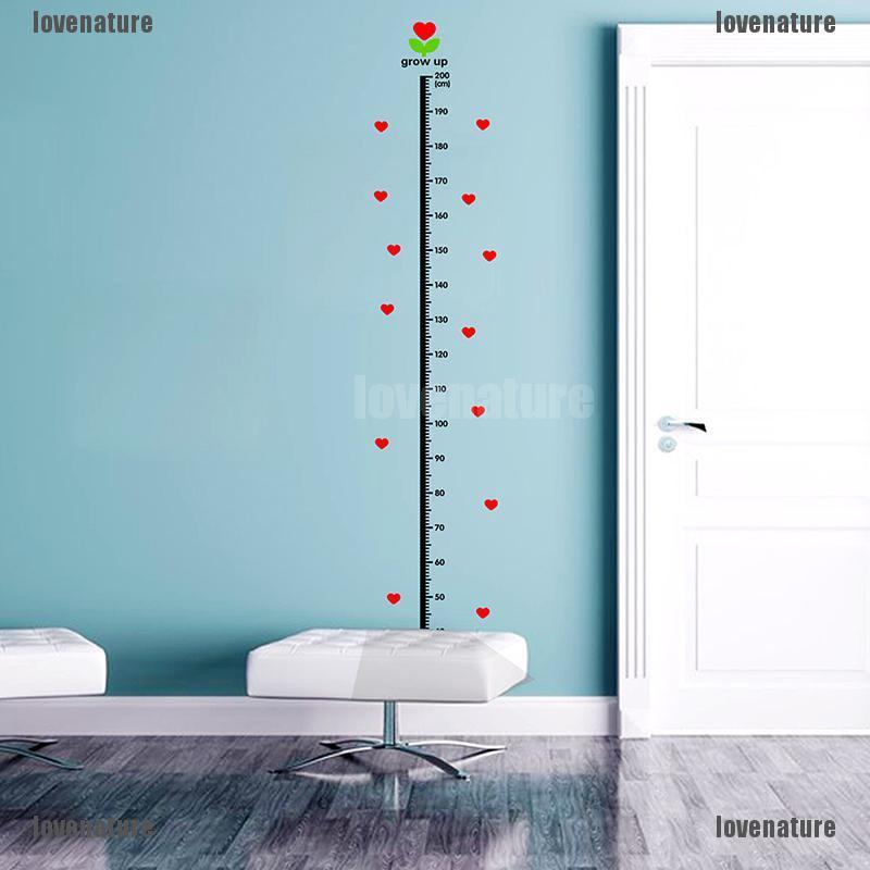 Miếng dán tường đo chiều cao hình trái tim