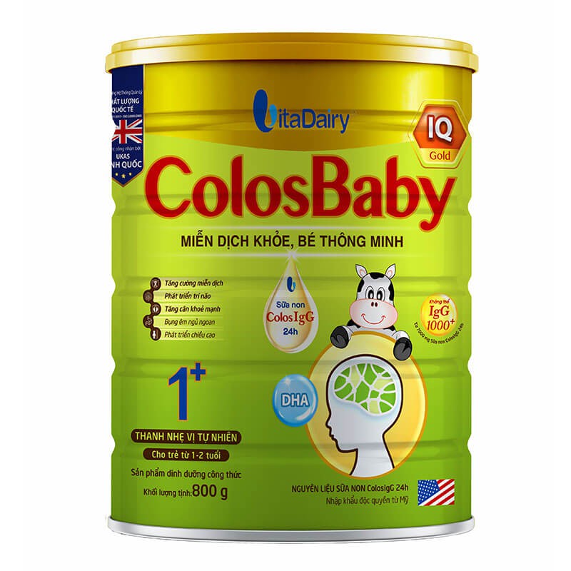 Sữa non ColosBaby IQ 0+,1+,2+ 1000IgG  Lon 400-800g