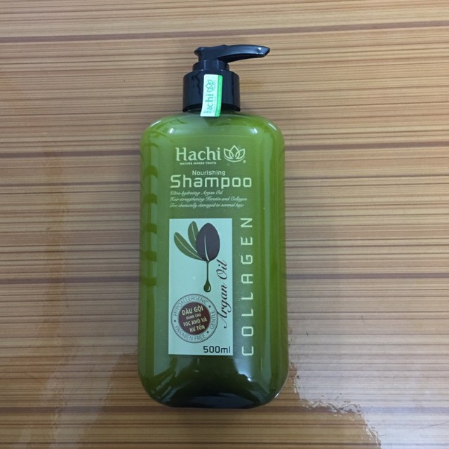 [1Gội+1Xã] Cặp Dầu Gội Và Dầu Xả Thảo Dược ARGAN Hachi 500ml Dùng Cho Tóc Hư Tổn