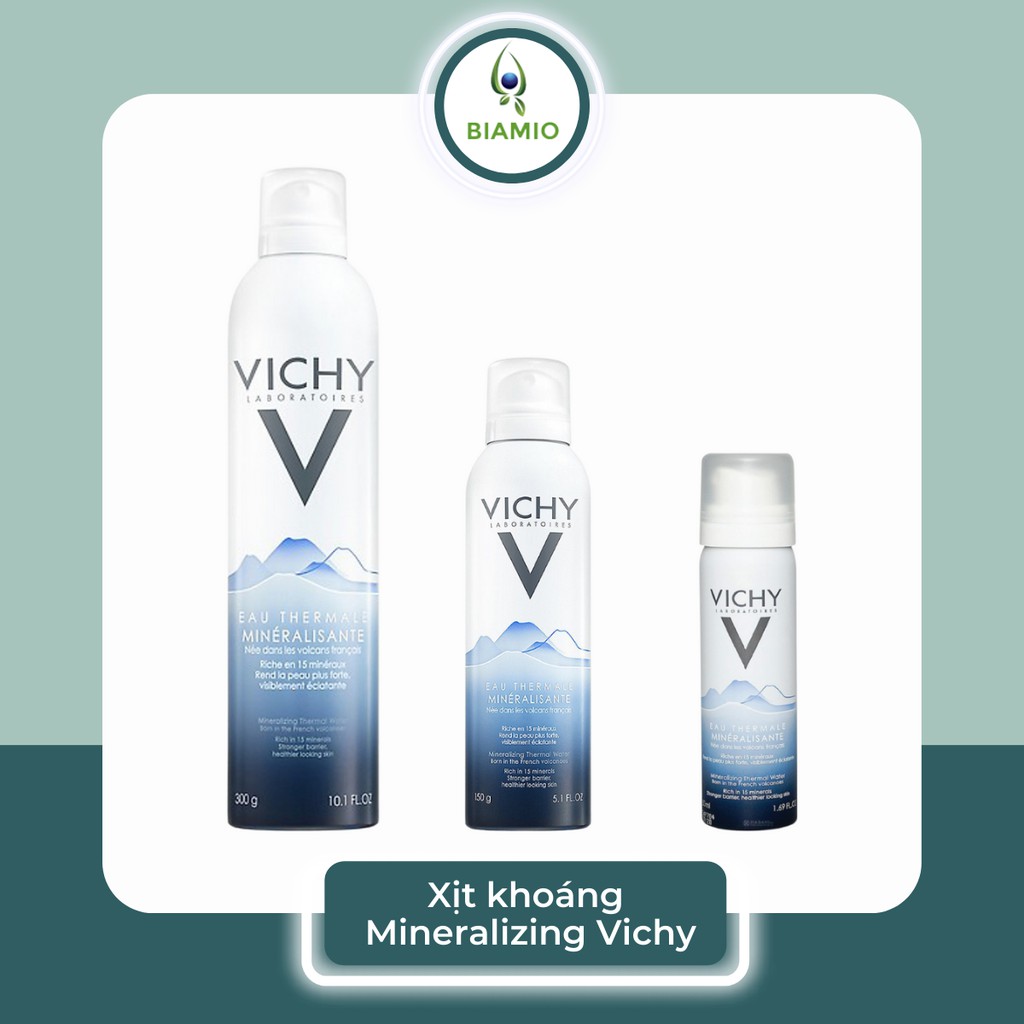 Xịt khoáng cấp ẩm Vichy Mineralizing Thermal Water dưỡng da kiềm dầu XK02