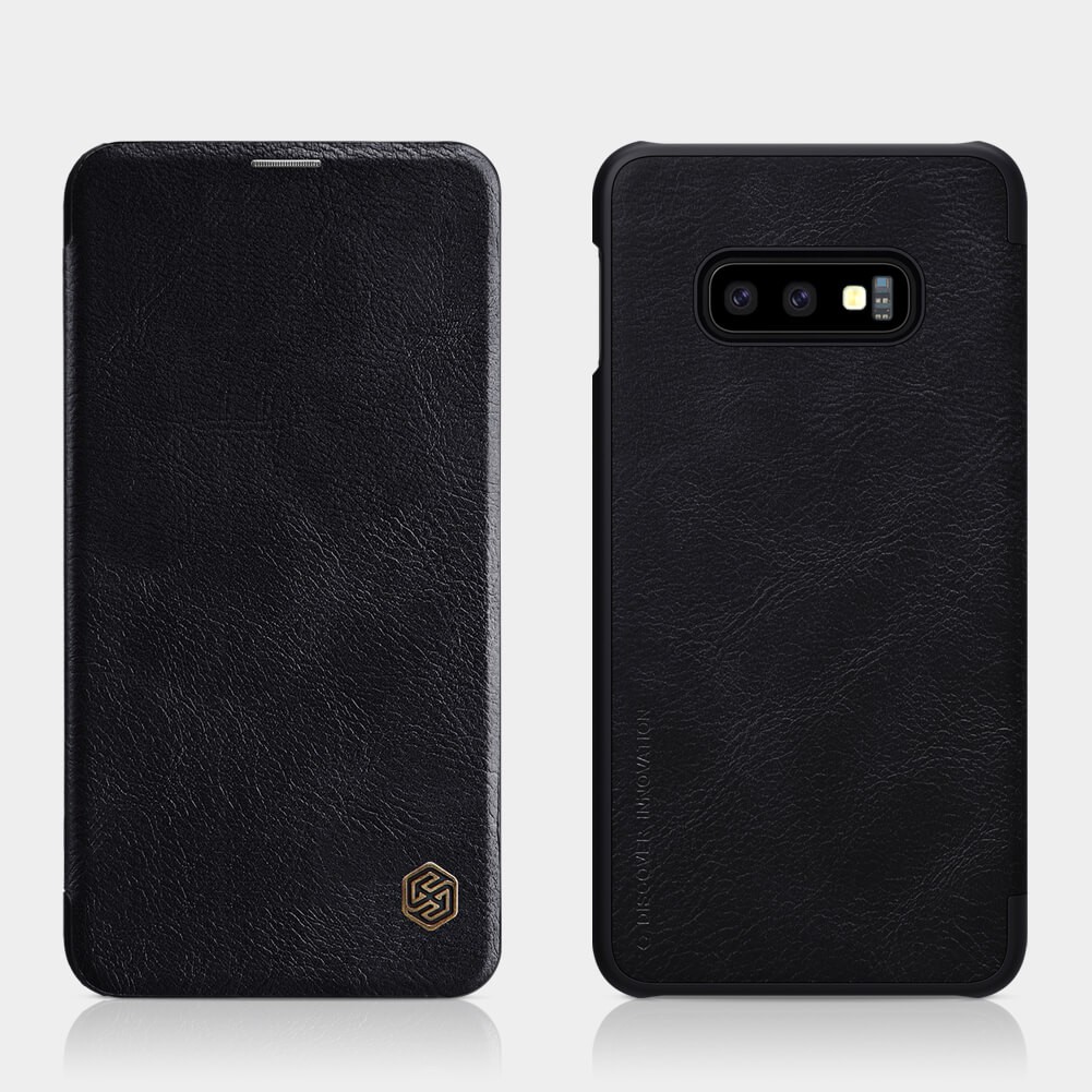Bao da dành cho Samsung Galaxy S10e hiệu Nillkin Qin (Chất liệu da cao cấp, có ngăn đựng thẻ) - Hàng chính hãng