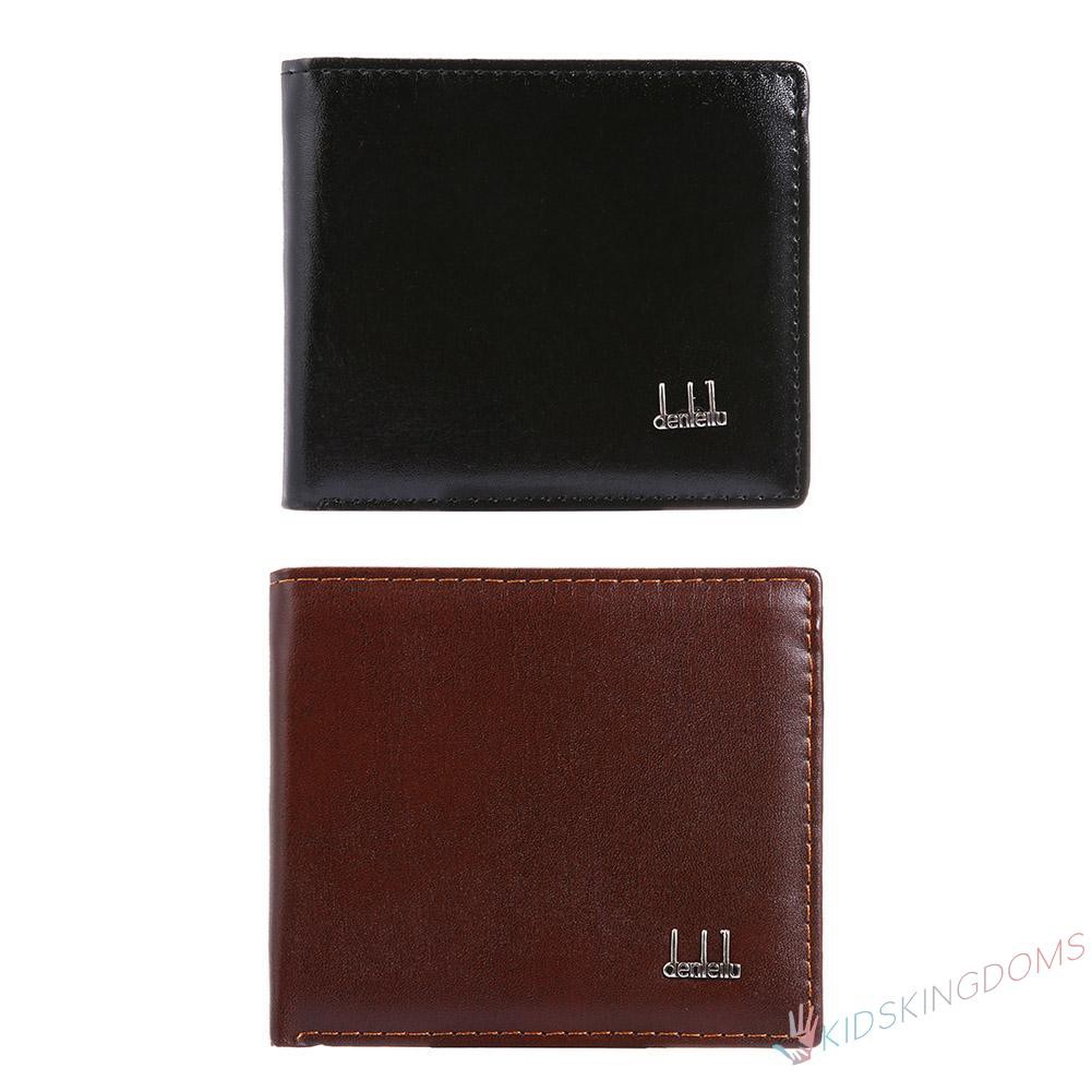 【Big Sale】Fashion Men Short Wallets Thin Business PU Coin Purse Flap Money Bags