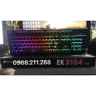 Bàn phím cơ EDRA EK3104 RGB Huano switch version 2021- Màu đen - Blue/ Brown/ Red Switch- Bảo hành 24 tháng