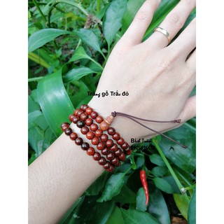 Tràng gỗ trắc đỏ 108 hạt 6li
