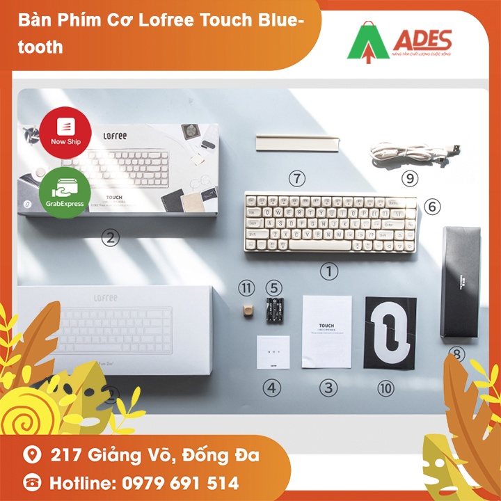 [Mã 154ELSALE2 giảm 7% đơn 300K] Bàn Phím Cơ Lofree Touch Bluetooth Không Dây - Siêu Xinh HOT NEW 2021