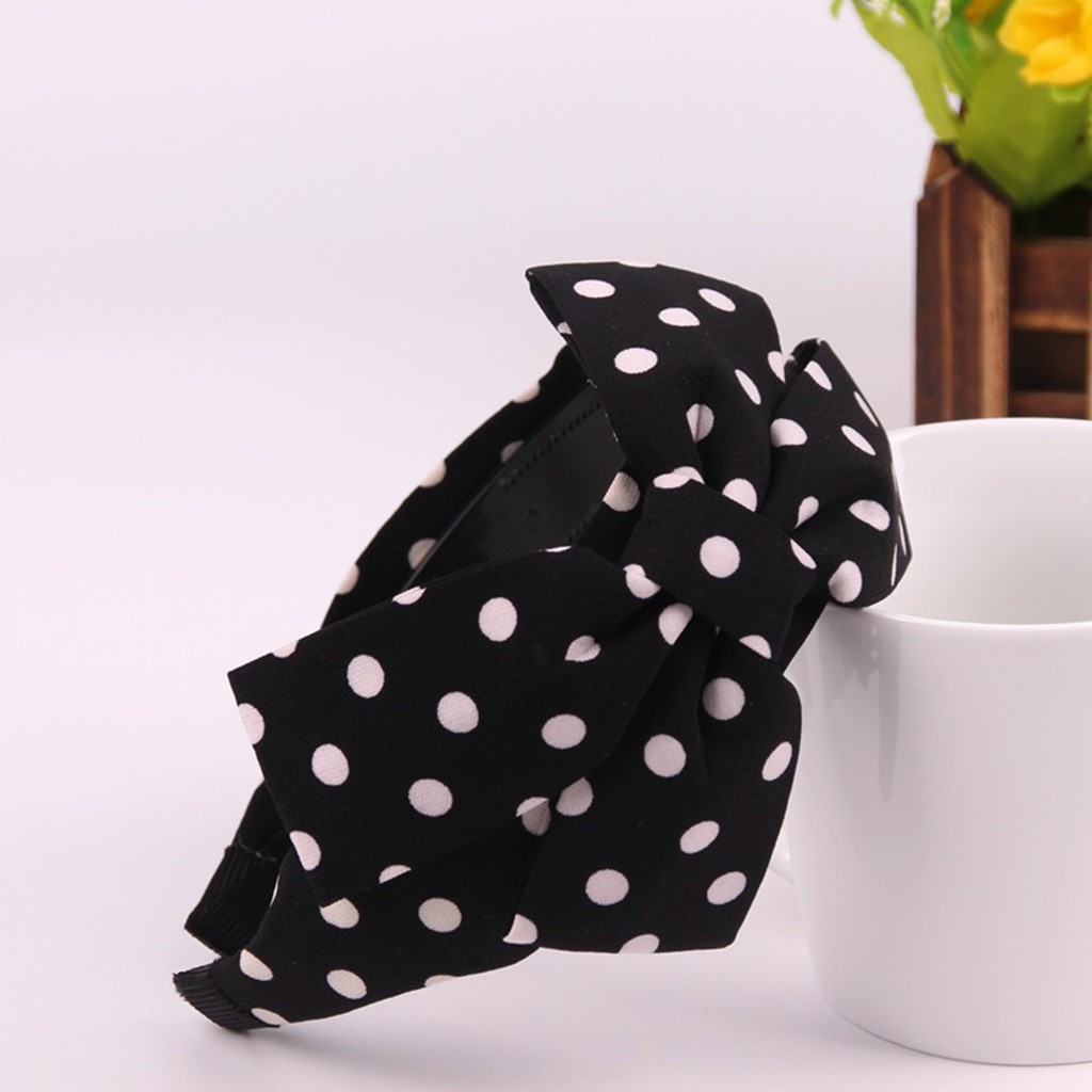 Băng đô phối nơ vải bản to thời trang