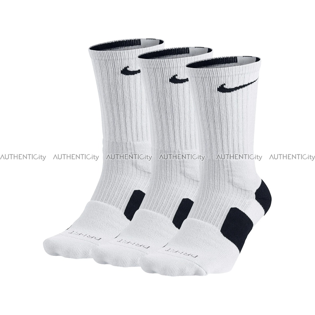Tất vớ Cổ Cao Nike Elite Crew - Chất Cotton Thấm Hút Mồ Hôi Chống Hôi Chân Khi Chơi Thể Thao