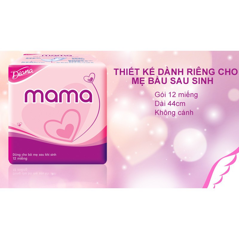 Băng Vệ Sinh Diana MAMA Cho Mẹ Sau Sinh (Bịch 12 miếng)