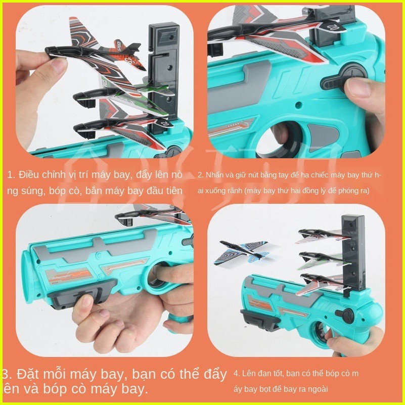 súng phóng máy bay đồ chơi ngoài trời dành cho trẻ em [hót]