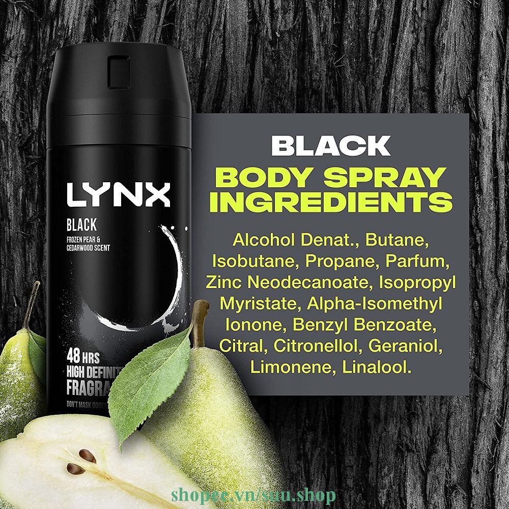 Xịt Khử Mùi 150Ml Axe Non Stop Black, suu.shop Cam Kết 100% Chính Hãng.