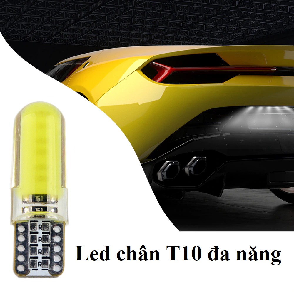 [Mới] Bóng Đèn LED Đèn Demi, Xi Nhan Ô Tô, Bulb Sương Mù, Bóng Led Xe Máy T10 Chip COB DC 12V Cao Cấp