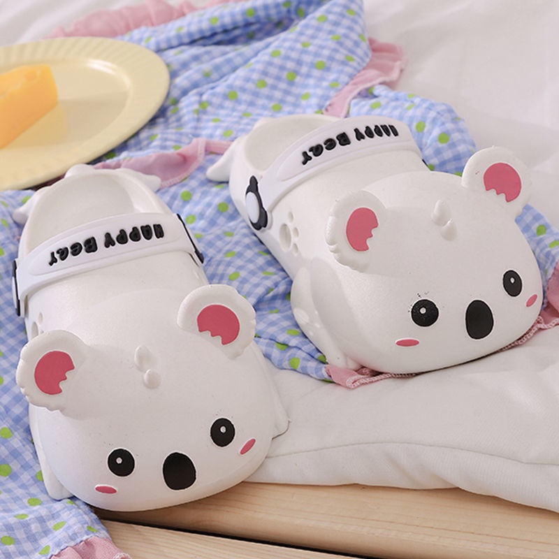 Dép Sandal Đục Lỗ Chống Trượt In Hình Gấu Koala Hoạt Hình Dễ Thương Thời Trang Mùa Hè Cho Học Sinh / Ký Túc Xá / Trong Nhà /