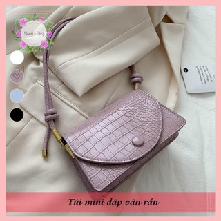 Túi Mini Đeo Chéo💖FREESHIP💖Túi Mini Đeo Chéo Nữ Vân Rắn Phong Cách Hàn Quốc Mẫu Mới 2020