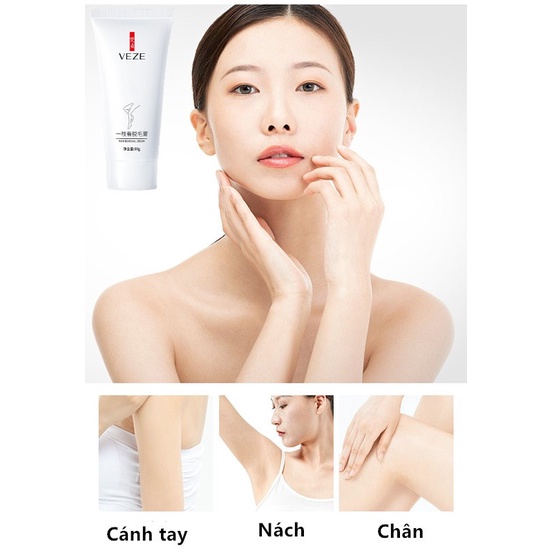 Kem Tẩy Lông Nách, Tẩy Lông Chân An Toàn Hiệu Quả Veze 60 g