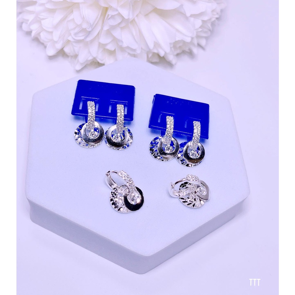 Bông tai khuyên tròn bạc ta 925 nữ sang chảnh nhẹ nhàng xinh xắn,MS085 phụ kiện trang sức,vàng bạc an chi
