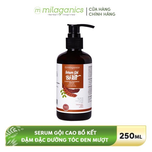 Combo 2 Serum Gội Bồ Kết Đậm Đặc Dưỡng Tóc Đen Mượt MILAGANICS 250ml