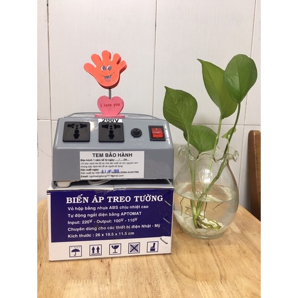 Biến áp 220v > 100v 110v treo tường DNT 3KVA
