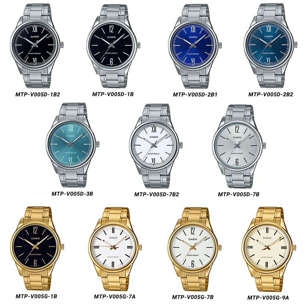 Đồng hồ nam dây kim loại chính hãng Casio Anh Khuê MTP-V005