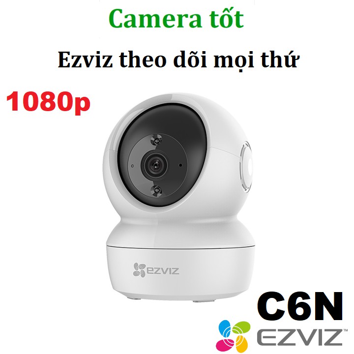 Camera Ezviz C6N 1080P (A0-1C2WFR) Có Cổng LAN- Quay 360 độ theo dõi chuyển động