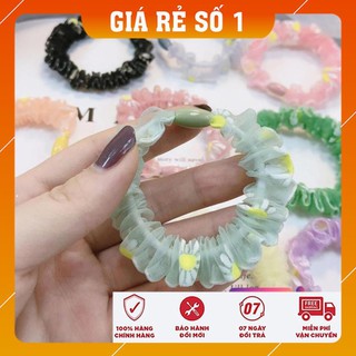 Cột tóc, buộc tóc Scrunchies Hoa cúc mini siêu đáng yêu
