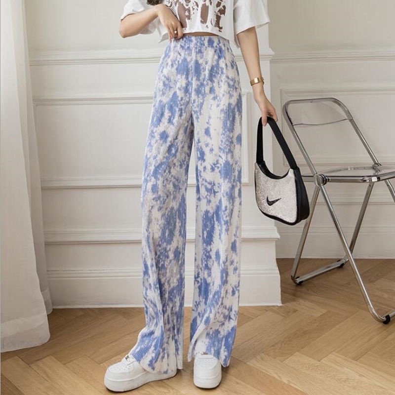 BIGSIZE Quần culottes Quần ống rộng dài loang màu cá tính cho người béo mập Fabulous bigsize