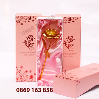 Quà tặng bạn gái Hoa hồng mạ vàng 24k - Quà 20/10 , valentine